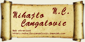 Mihajlo Čangalović vizit kartica